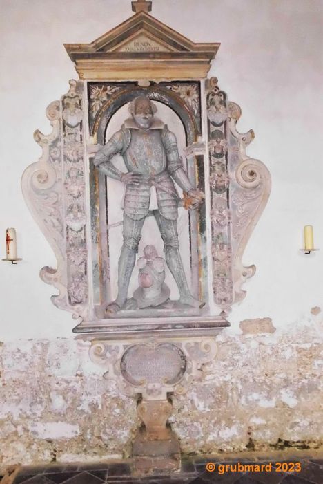 Epitaph (II) für einen der letzten Ritter v. Kratzsch in der Dorfkirche Röcken
