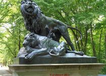 Bild zu Bronzeskulptur »Löwengruppe« im Großen Tiergarten