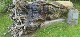 Bild zu Holz-Skulptur »Breitenhainer Waldgeist«