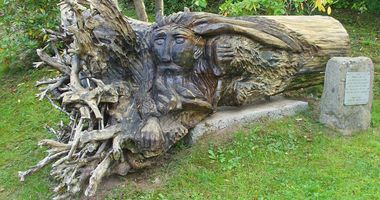 Holz-Skulptur »Breitenhainer Waldgeist« in Neustadt an der Orla Breitenhain