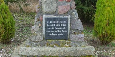 Preußisches Denkmal »Gohrin 1807« in Küstrin Kietz Gemeinde Küstriner Vorland