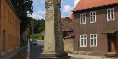 Kursächsische Postmeilensäule Bad Belzig in Bad Belzig