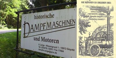 Historische Dampfmaschinen und Motoren - Sammlung Heinz Lange in Goyatz