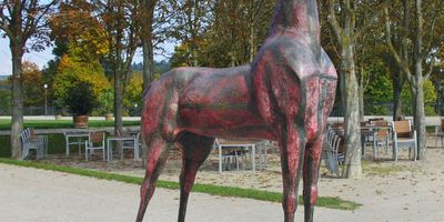 Bronze-Skulptur »Roter Huzule« in Rudolstadt