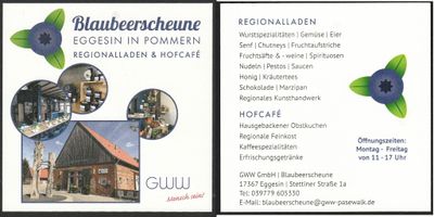 Blaubeerscheune GWW GmbH in Eggesin