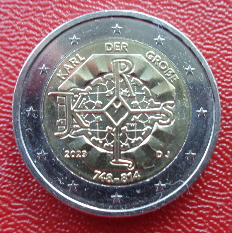 2 €-Münze - Sonderausgabe 2023 "Karl der Große" - Prägestempel D J (Hamburg)
