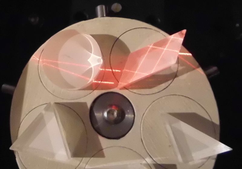 Optische Spielerei mit Laserstrahlen