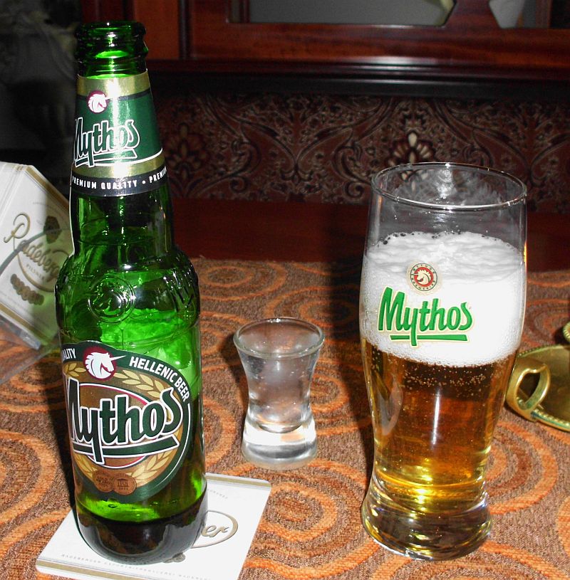 Griechisches Bier "Mythos" (2,30 €)