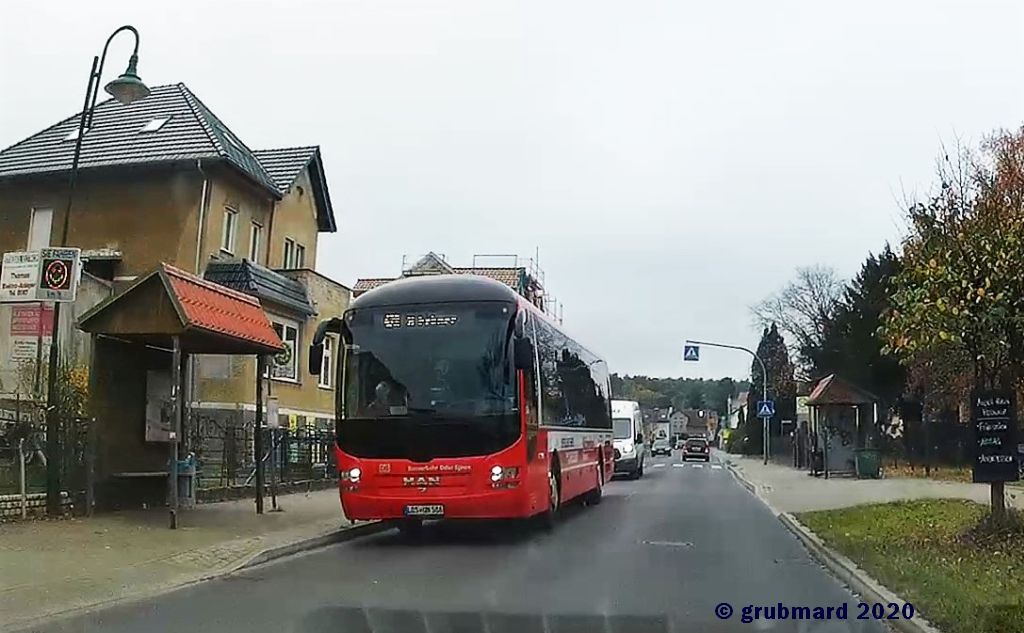 Bus der Linie 424 an der Haltestelle Neu Zittau-Spreebord