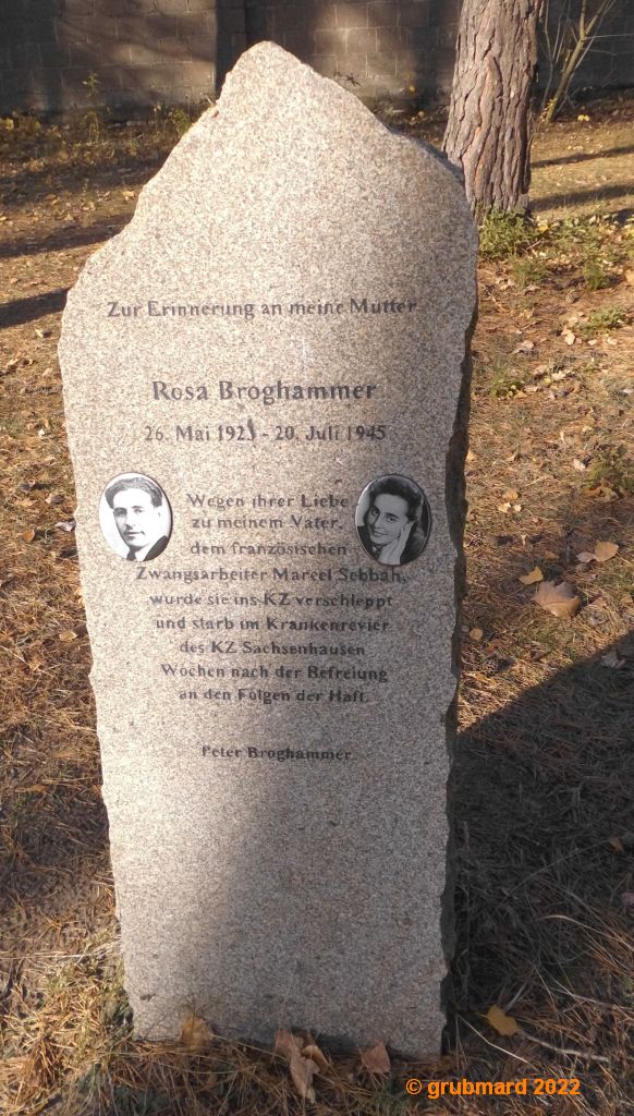 Gedenkstein für Rosa Broghammer (1923-1945)
