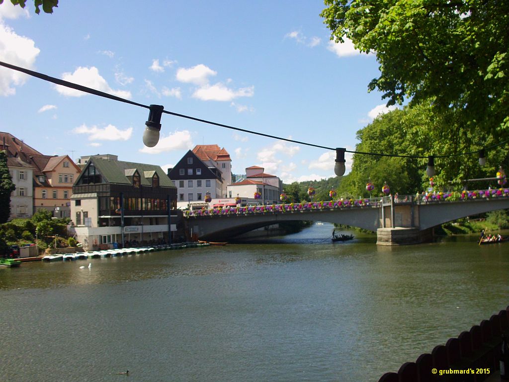 Blick vom Neckarmüller zur Eberhardsbrücke