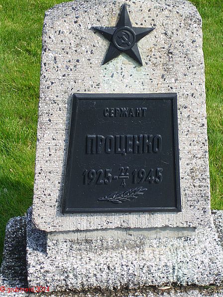 Sowjetischer Soldatenfriedhof Gedenkstätte Seelower Höhen - Sergeant Proshenko - 20 Jahre alt