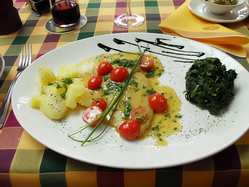 Trattoria Tresoli in Berlin-Friedrichshagen - Seezunge in Weißweinsoße (14,50 €)