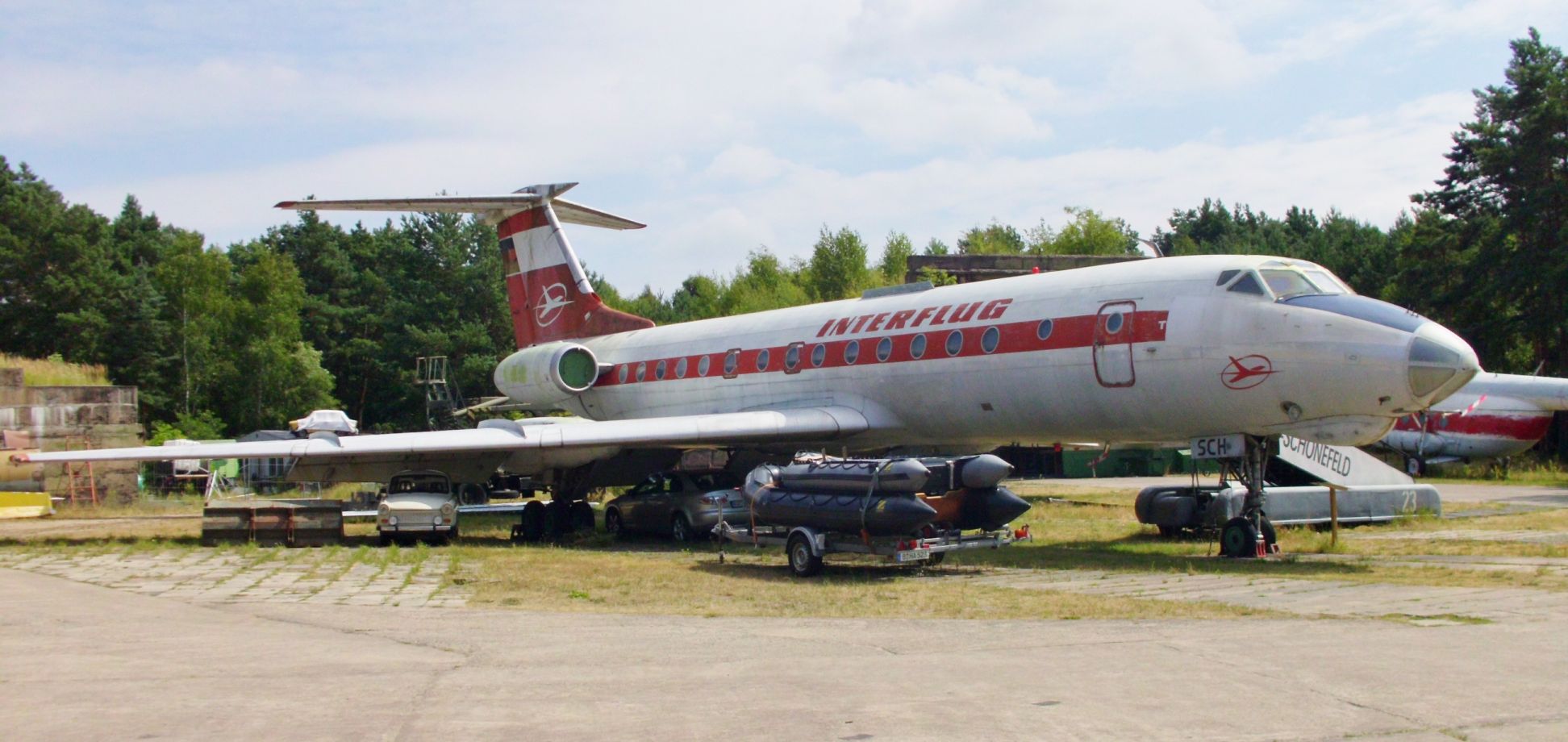 Passagierflugzeug Tu 134 der INTERFLUG