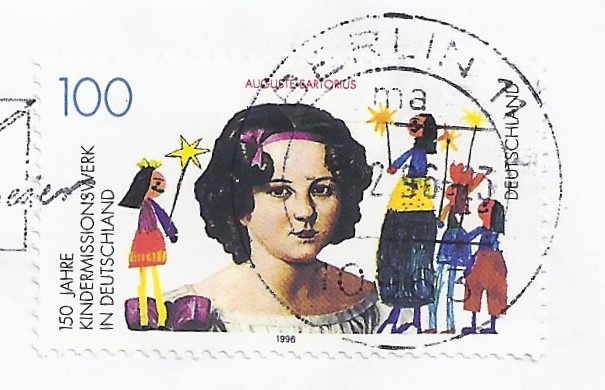 100-Pfennige-Briefmarke "150 Jahre Kindermissionswerk in Deutschland" von 1996