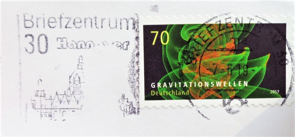 70-Cent-Briefmarke Gravitationswellen von 2017