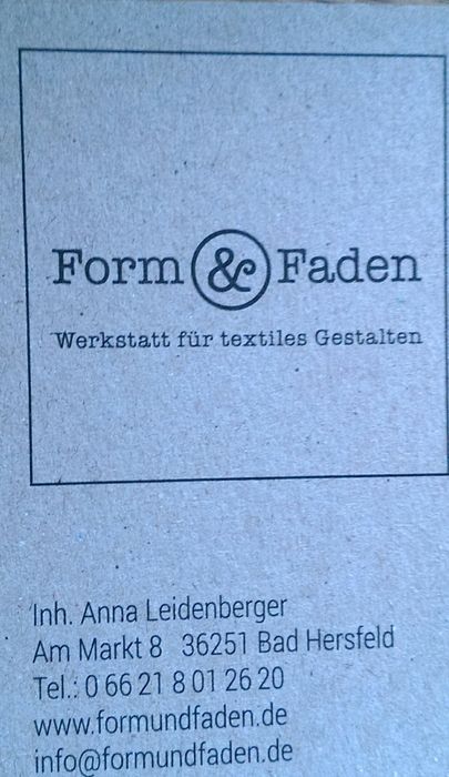 Form und Faden Anna Leidenberger