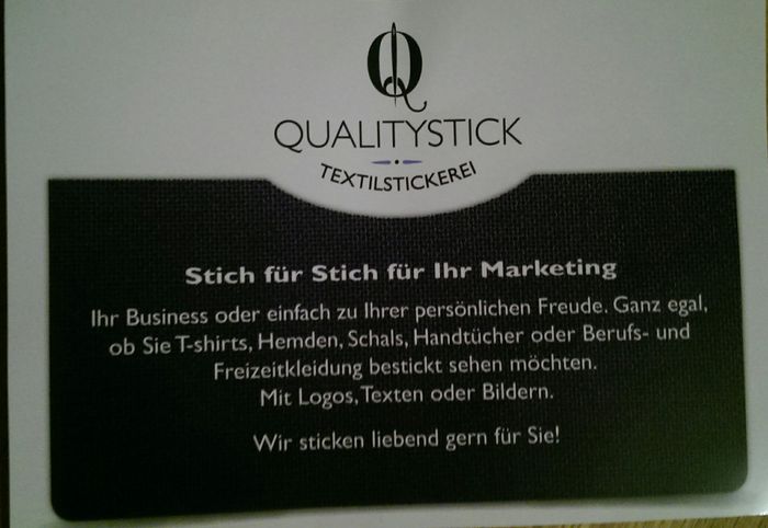 Nutzerbilder QUALITYSTICK - Textilstickerei