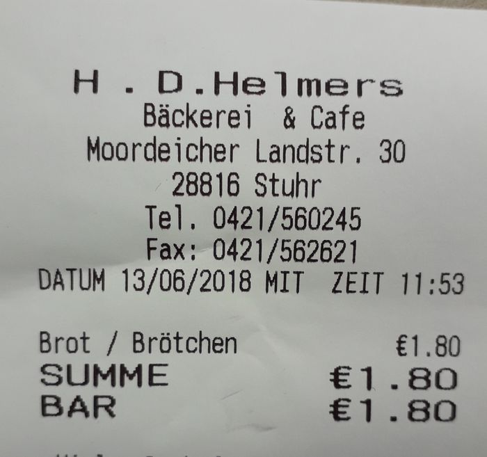 Helmers Hermann Dietrich Bäckerei u. Cafe