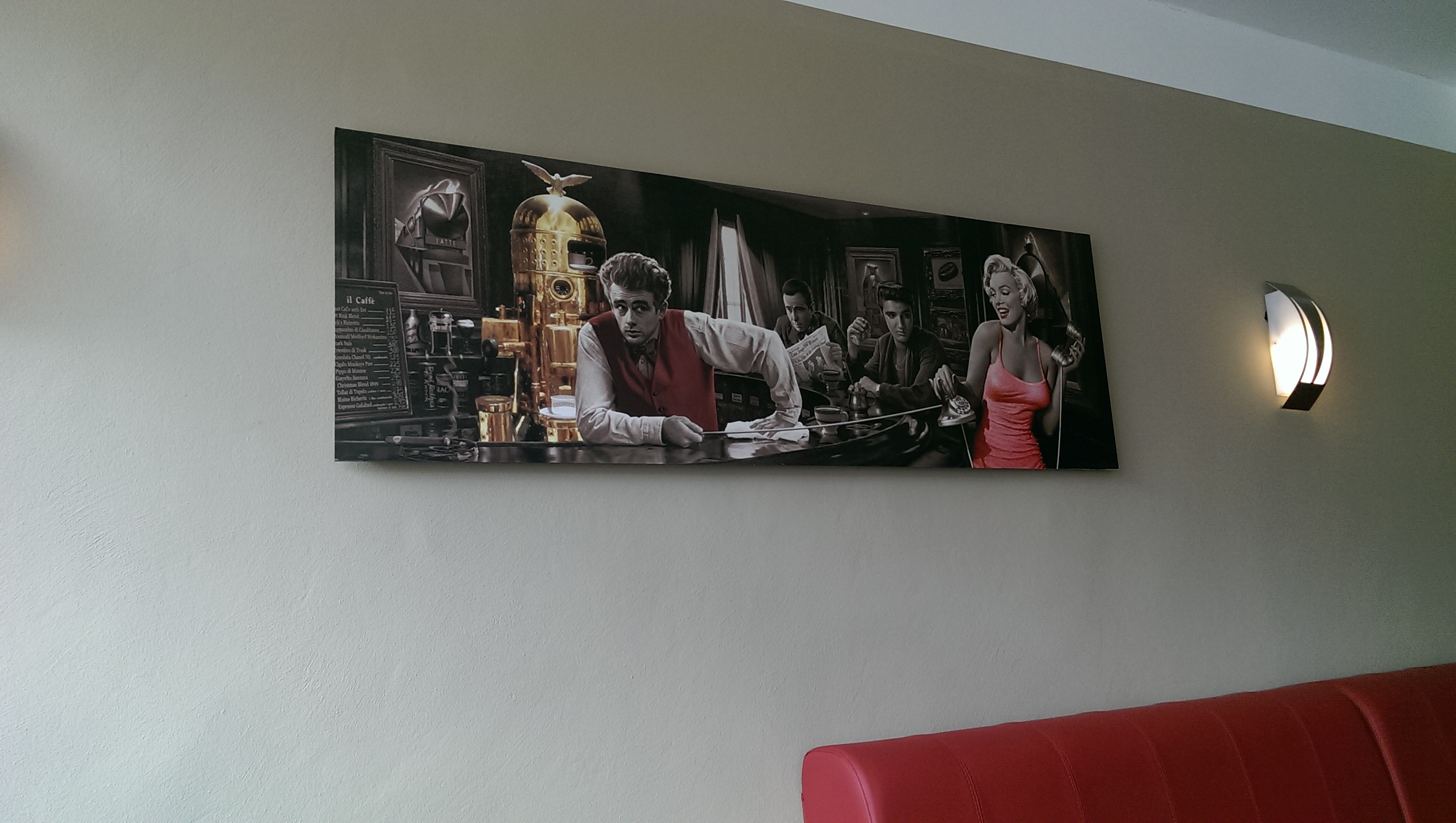 Tolles Bild, hier waren sie aber nicht: Marilyn Monroe, Humphrey Bogart, Elvis Presley und James Dean