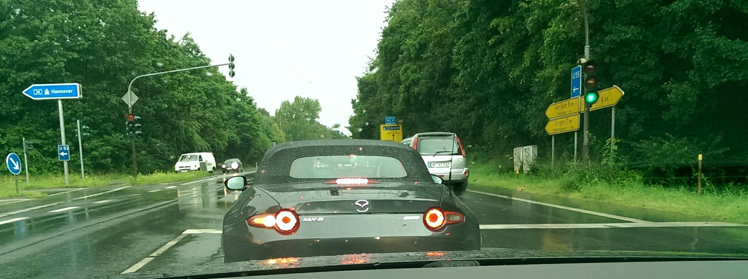 Die erste Regenfahrt, alles blieb trocken ;-)