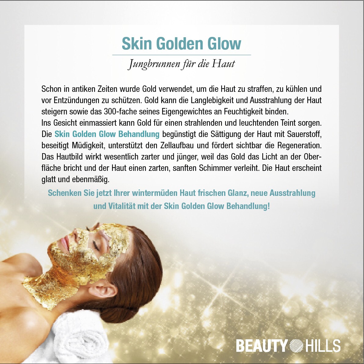 Skin Golden Glow Behandlung!

Nicht nur Luxuriös, sondern auch effektiv