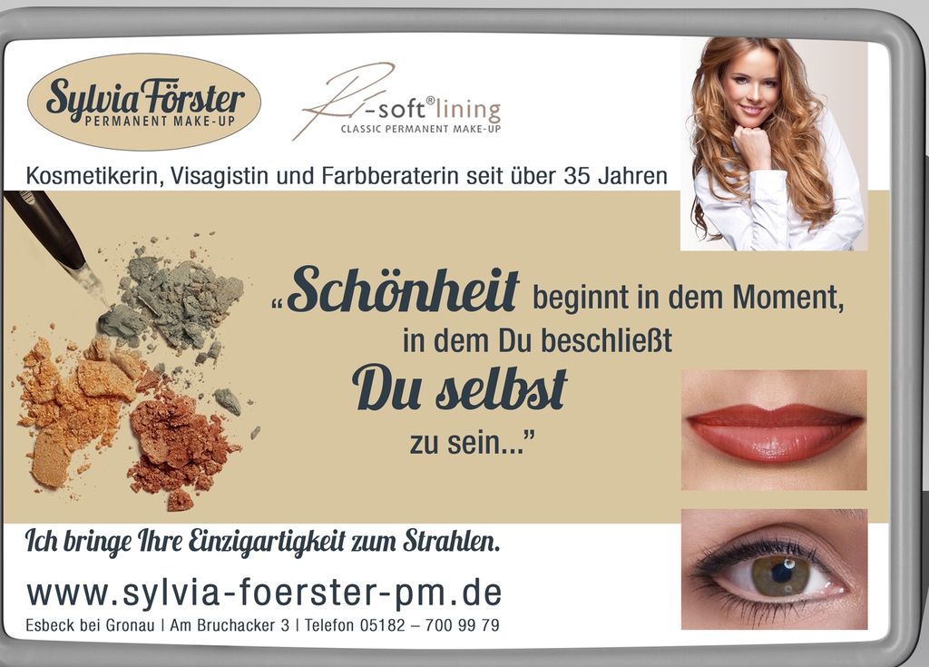 Nutzerfoto 9 Förster Sylvia zertifiziertes Riso-Partnerinstitut Permanent Make-up und Charlotte Meentzen Kosmetik