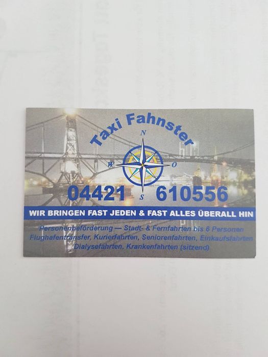 Taxi Fahnster Sengwarder Str. 88 26388 Wilhelmshaven 