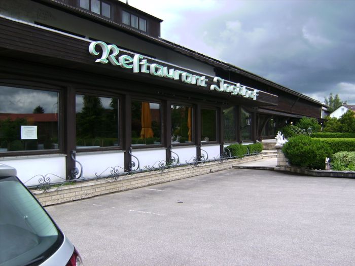 Blick auf das Restaurant Jagdhof in Bad Wörishofen, Ortsteil Schlingen