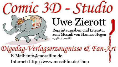 Comic 3D-Studiom das Mosaik von Hannes Hegen