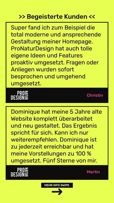 Pro Natur Design / Dominique Grabmann -Webdesign & Social-Media-Marketing