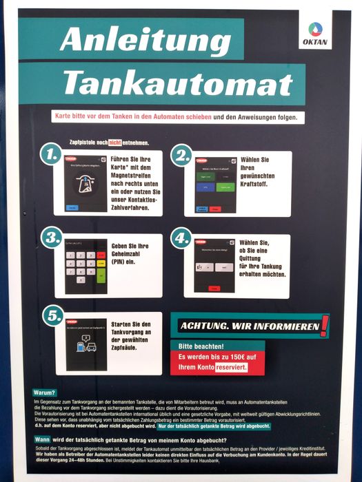 Anleitung Tankautomat