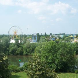 Blick von oben auf das Volksfestgelände (Foto von 2010)