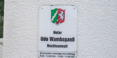 Udo Wambsganß Rechtsanwalt und Notar in Freudenberg in Westfalen