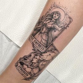 Tarot Karten fineline Tattoo Rattattoo Freiburg