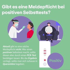 Wie verhält es sich bei Selbsttests ? Was mache ich , wenn das Ergebnis positiv ist ?