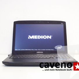 Bild zeigt ein repariertes Medion Akoya E6214 (MD 98330) Notebook, aus dem Service von Caveno in Berlin