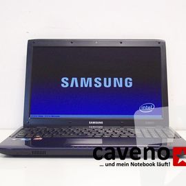 Bild zeigt ein repariertes Samsung R580 Notebook, aus dem Service von Caveno in Berlin