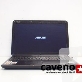 Bild zeigt ein repariertes Asus X5DAD Notebook, aus dem Service von Caveno in Berlin