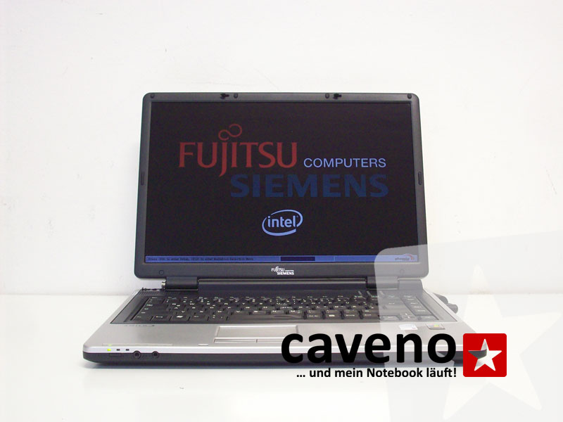 Bild zeigt ein repariertes Fujitsu-Siemens Amilo Pi 1505 Notebook, aus dem Service von Caveno in Berlin