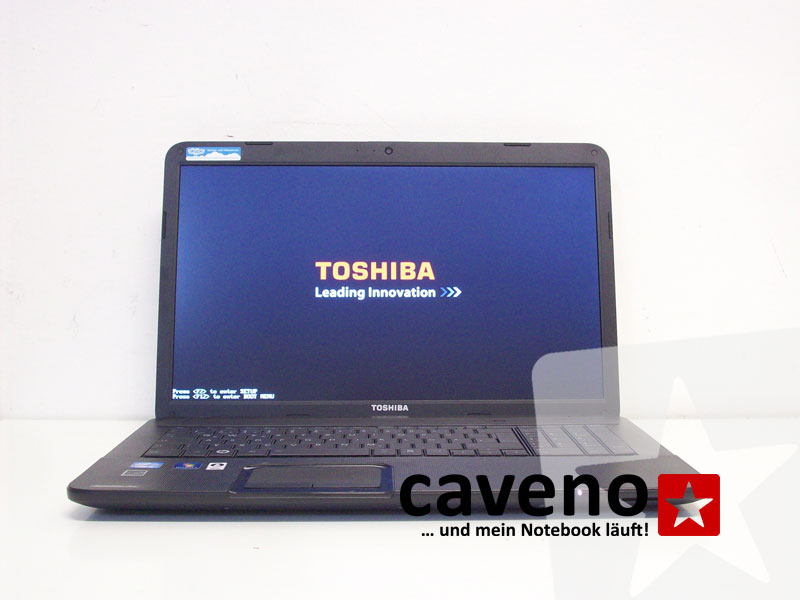 Bild zeigt ein repariertes Toshiba Satellite Pro C870-15P Notebook, aus dem Service von Caveno in Berlin