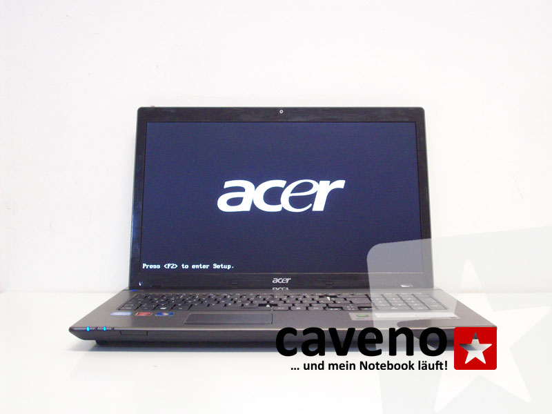 Bild zeigt ein repariertes Acer Aspire 7750G-2418G75Mnkk Notebook, aus dem Service von Caveno in Berlin