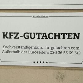 Unser Firmenschild in Charlottenburg