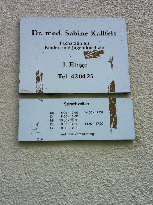 Nutzerbilder Kallfels Sabine Dr.med. Praxis für Kinder- und Jugendmedizin