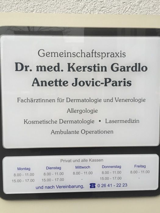 Gardlo Kerstin Dr.med., Jovic-Paris Anette Fachärztinnen für Dermatologie