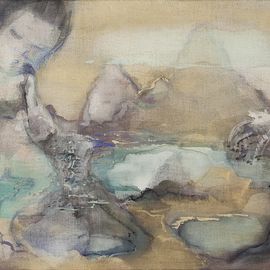 Leiko Ikemura oro y plata - Galerie Greve K&ouml;ln