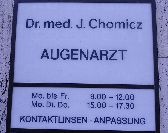Dr. med Josef Chomicz Augenarzt