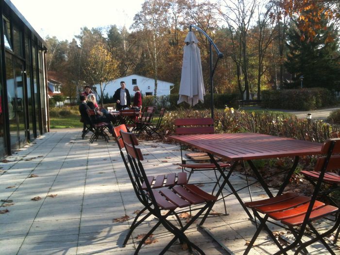 Die Terrasse des Restaurants, am 1. November!