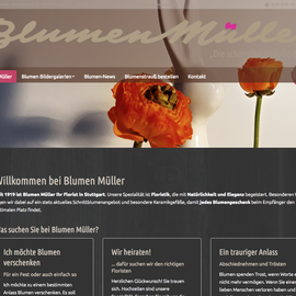 Blumen Müller Webseite