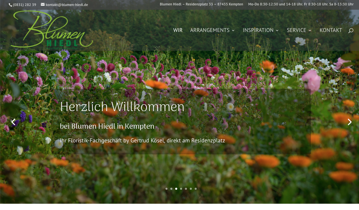 Blumen Hiedl Webseite